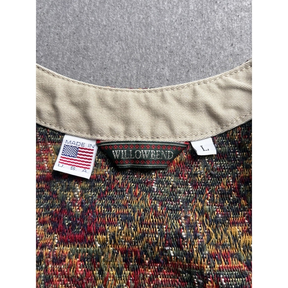 Willowbend Vest Womens L Southwest Woven Geometric Pattern Vintage USA - Picture 2 of 7